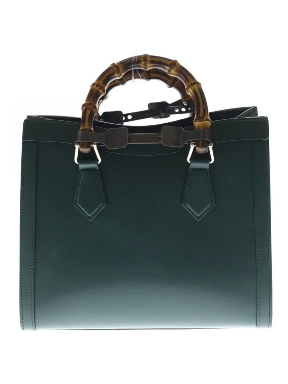 Gucci Diana 2-Way Back Bamboo Leather Green Handbag - Picture 2 of 8